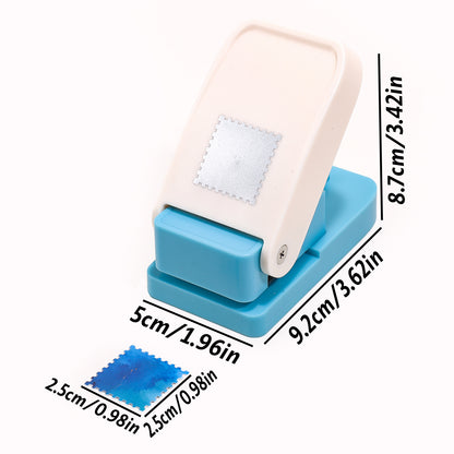 Stamp Shaped Paper Punch, Portable Hole Puncher for Crafts, Scrapbooking Supplies, DIY Card Making & Paper Crafting Tool
