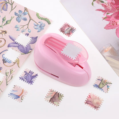 Stamp Shaped Paper Punch, Portable Hole Puncher for Crafts, Scrapbooking Supplies, DIY Card Making & Paper Crafting Tool