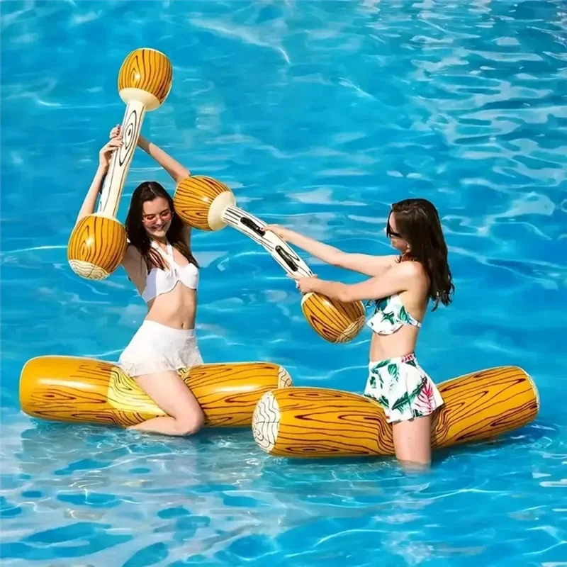 【Discount】 MACH-Inflatable Floating Row , Children Pool-Party Set Log Rafts To Float For Summer Beach Games