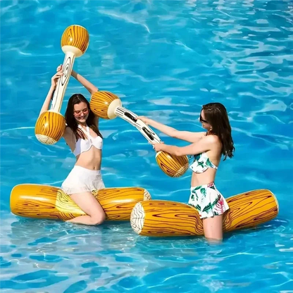 【Discount】 MACH-Inflatable Floating Row , Children Pool-Party Set Log Rafts To Float For Summer Beach Games
