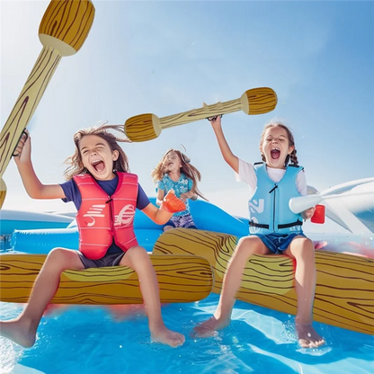 【Top Selling Item】 Excellent-Inflatable Floating Row Toys, Children Pool-Party Set Log Rafts To Float Toys For Summer Beach Games