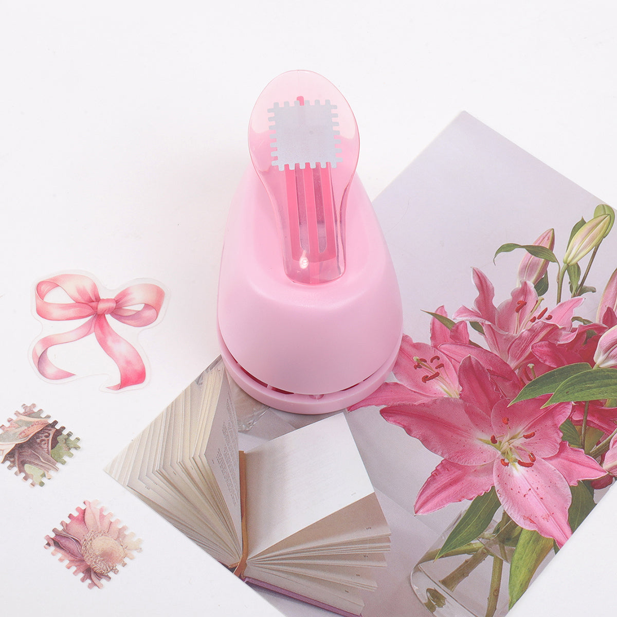 Stamp Shaped Paper Punch, Portable Hole Puncher for Crafts, Scrapbooking Supplies, DIY Card Making & Paper Crafting Tool