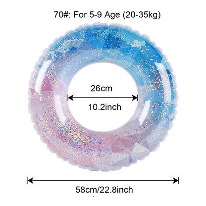 Diamond Inflatable Swimming Ring, Children Cute Pool Float Tube Decorations Swim Tubes Outdoor Pool Beach Water Floats for Aldul