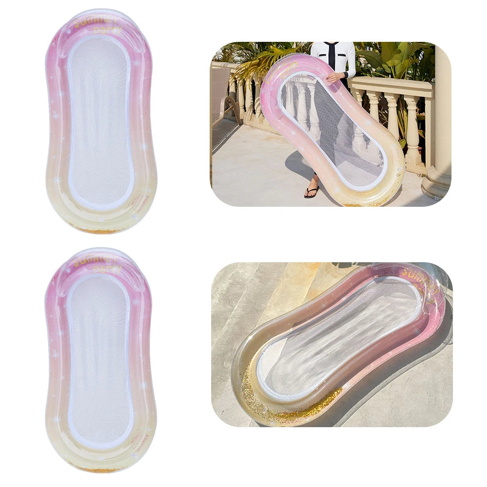 【Shop with Confidence】 Inflatable Pool Float Pool Lounge Float with Backrest Pool Floating Bed Pool Float Lounger Water Floating Recliner for Water Fun