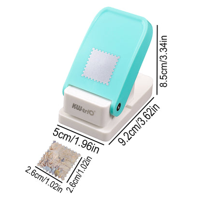 Stamp Shaped Paper Punch, Portable Hole Puncher for Crafts, Scrapbooking Supplies, DIY Card Making & Paper Crafting Tool