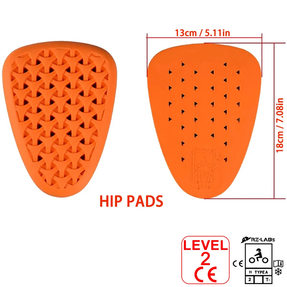 CE Level 2 Certified Motorcycle Protective Gear Insert Knee Protection Thicken Soft Motocross Pants Protector Knee Pads Hip Pad