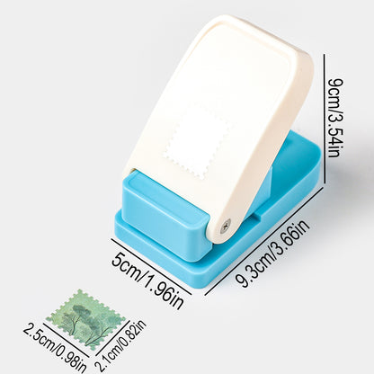 Stamp Shaped Paper Punch, Portable Hole Puncher for Crafts, Scrapbooking Supplies, DIY Card Making & Paper Crafting Tool