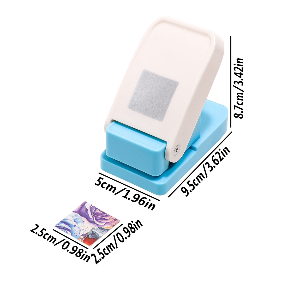 Stamp Shaped Paper Punch, Portable Hole Puncher for Crafts, Scrapbooking Supplies, DIY Card Making & Paper Crafting Tool