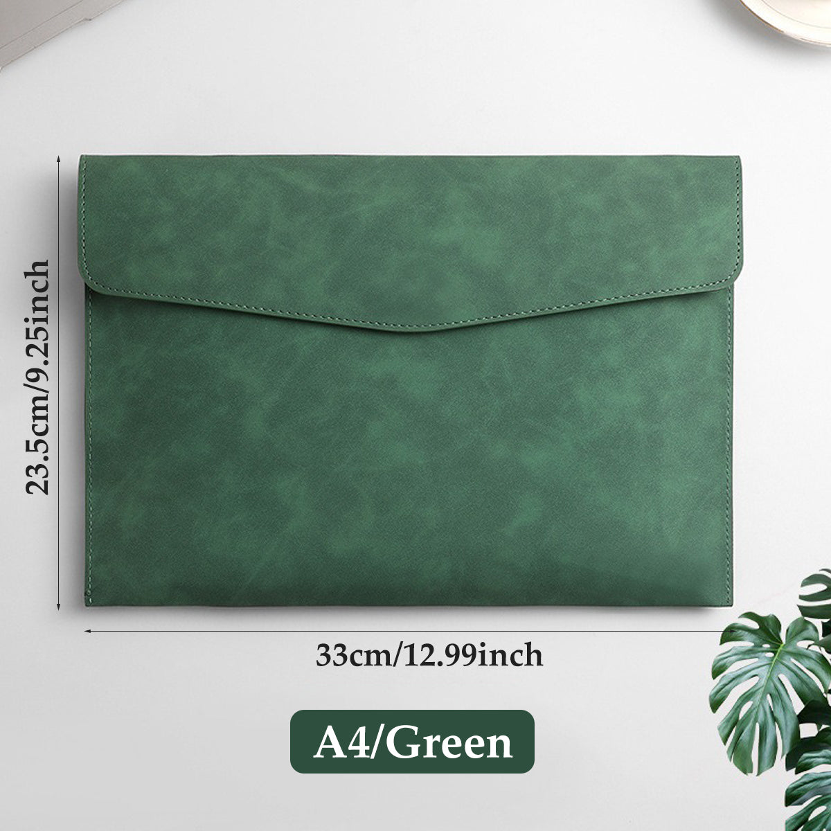 1pcs Leather A4 File Bag Waterproof Wear-resistant Ultra-large Capacity Folder Business Office School File Storage Supplies