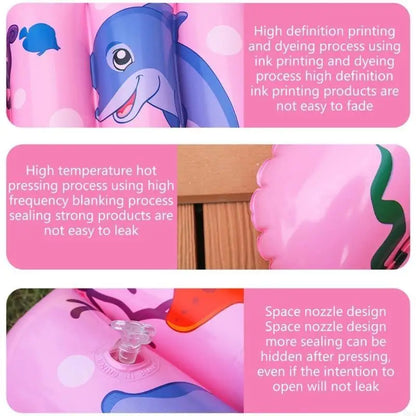 【Big-Sales】 F1CB Nonleak Inflatable Pool Float for Children Family Backyard Water Game Pool Toy Cartoon Surfboard Floating Raft Toy