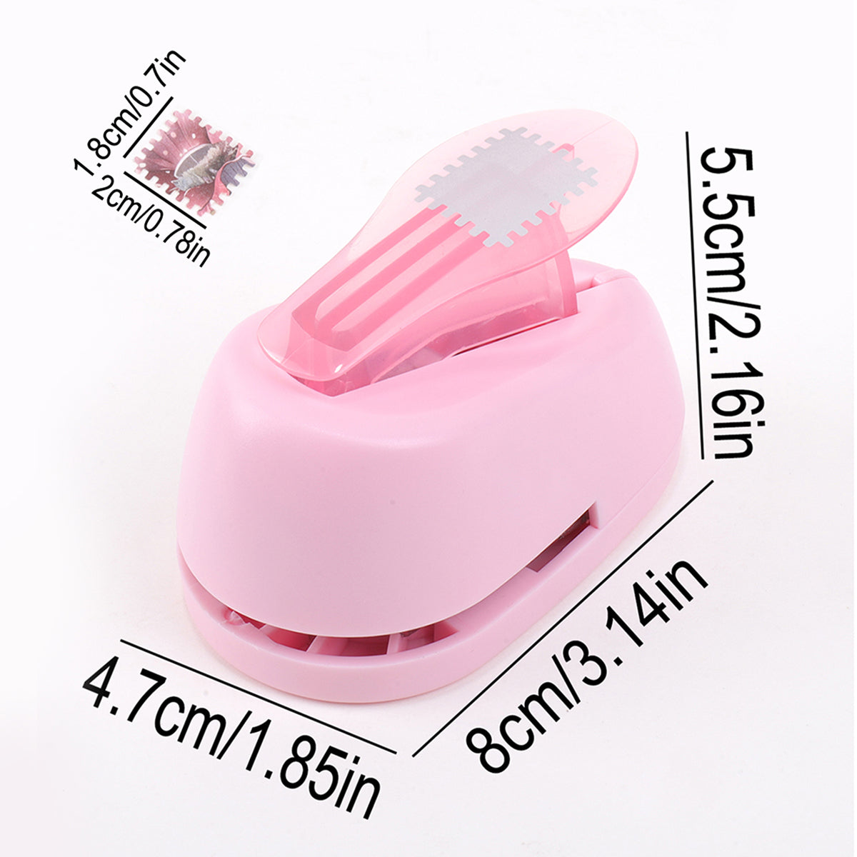Stamp Shaped Paper Punch, Portable Hole Puncher for Crafts, Scrapbooking Supplies, DIY Card Making & Paper Crafting Tool