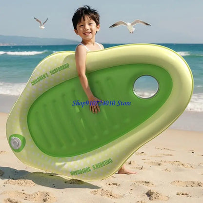 【Deal】 77HD Portable Inflatable Kids Raft Thickened PVC Material Secure Handles Beach Pool Toy