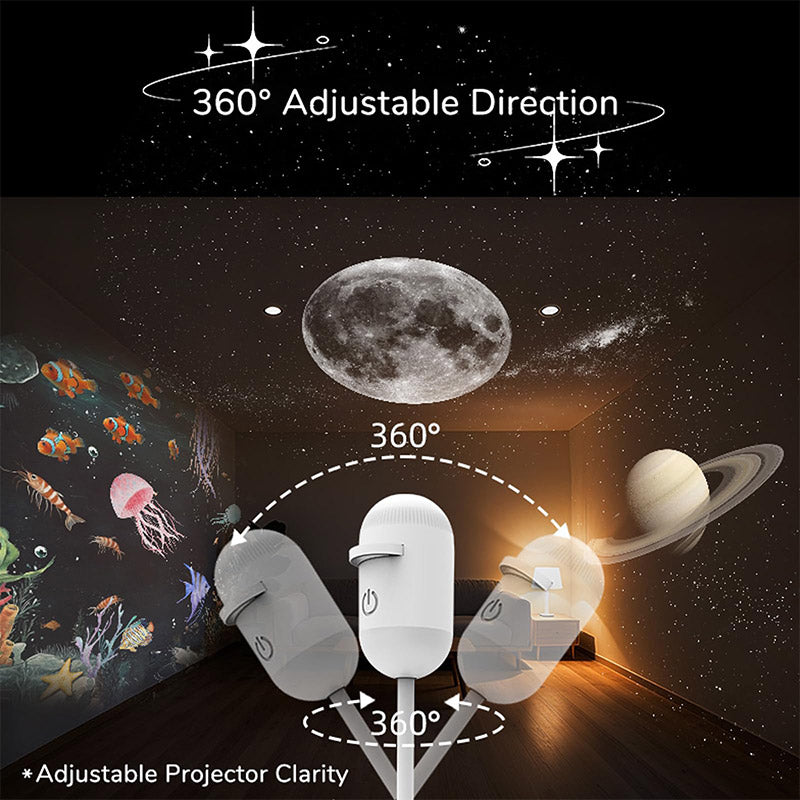 Mini  Star Projector Two In One Night Light Home Background Atmosphere Light Bedroom Car Decoration Children's