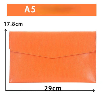 A6 A5 A4 Leather File Folder Data Package Document Bag Fashion Briefcase Data Contract Bill File Bag School Office Supplies