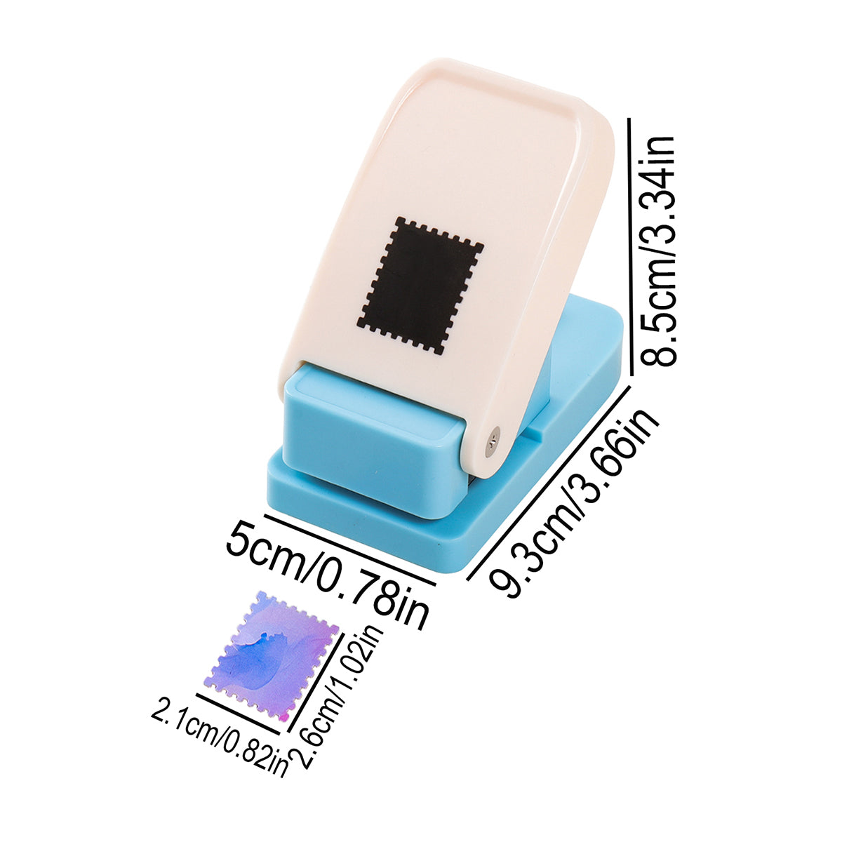 Stamp Shaped Paper Punch, Portable Hole Puncher for Crafts, Scrapbooking Supplies, DIY Card Making & Paper Crafting Tool