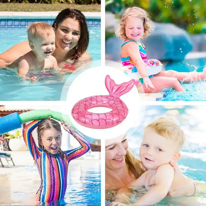 【Big-promotion】 Baby Swimming Float Floating Pool Ring Raft Mermaid Inflatable Trainer Accessories For Babies And Toddler For Beach And Puddle