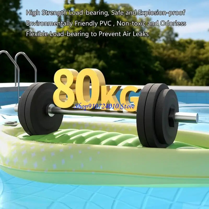 【Deal】 77HD Portable Inflatable Kids Raft Thickened PVC Material Secure Handles Beach Pool Toy
