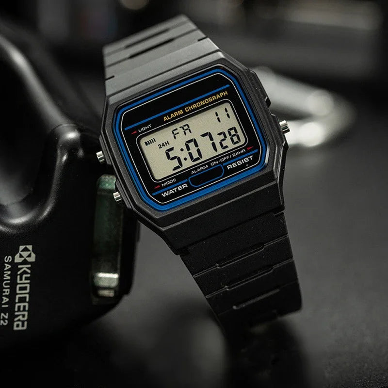 Minimalist Square LED Sports-style Men's Digital Watch, Casual Men's Watch with Digital Display, Student Watch