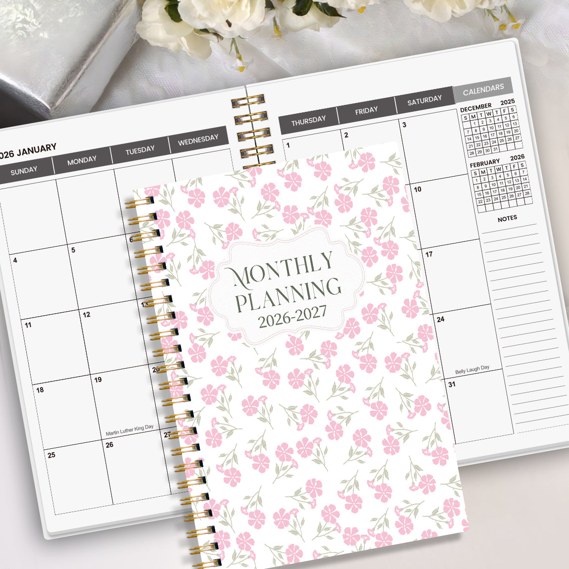 2026-2027 A5 Weekly & Monthly Planner – Jan 2026 to Dec 2027 Spiral Organizer with Calendar & Notes, School & Office Supplies