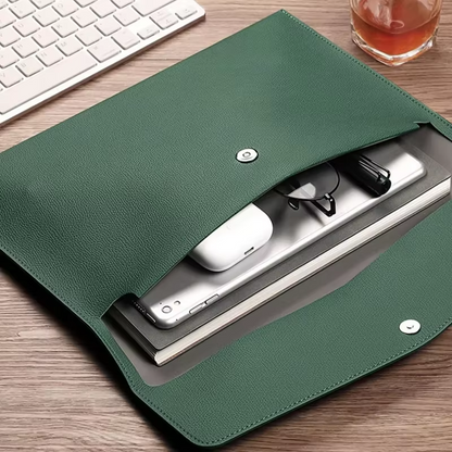 1pcs Leather A4 File Bag Waterproof Wear-resistant Ultra-large Capacity Folder Business Office School File Storage Supplies