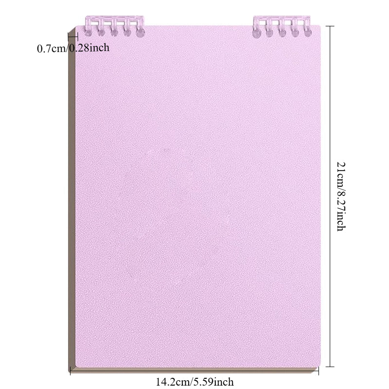 A5 60 Sheets Thick Notebook Spiral Binding Loose-leaf Notebooks with Lines Pages for Students School Office Stationery Supplies