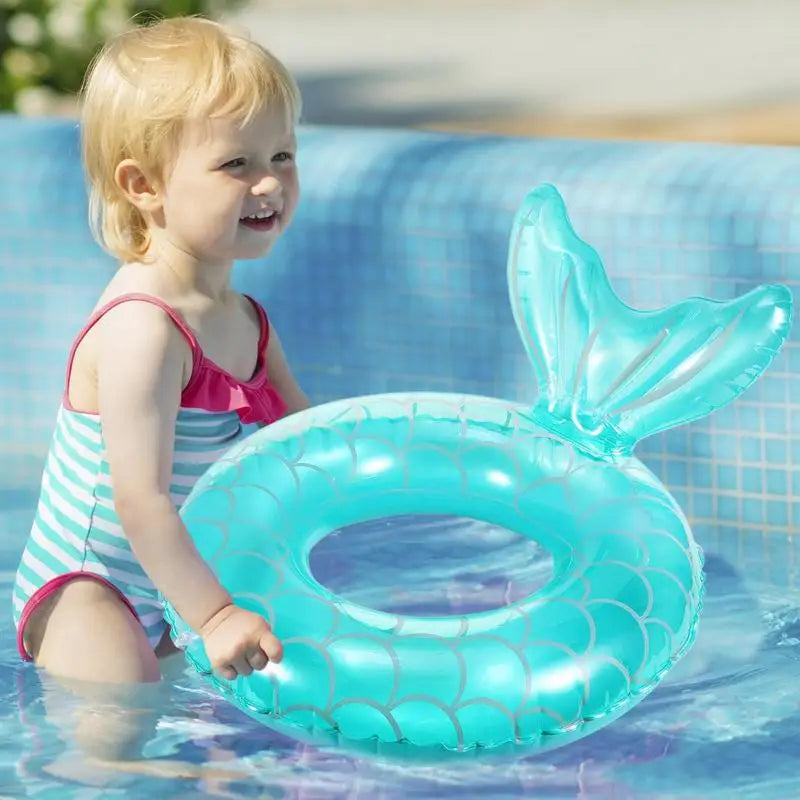 【Big-promotion】 Baby Swimming Float Floating Pool Ring Raft Mermaid Inflatable Trainer Accessories For Babies And Toddler For Beach And Puddle