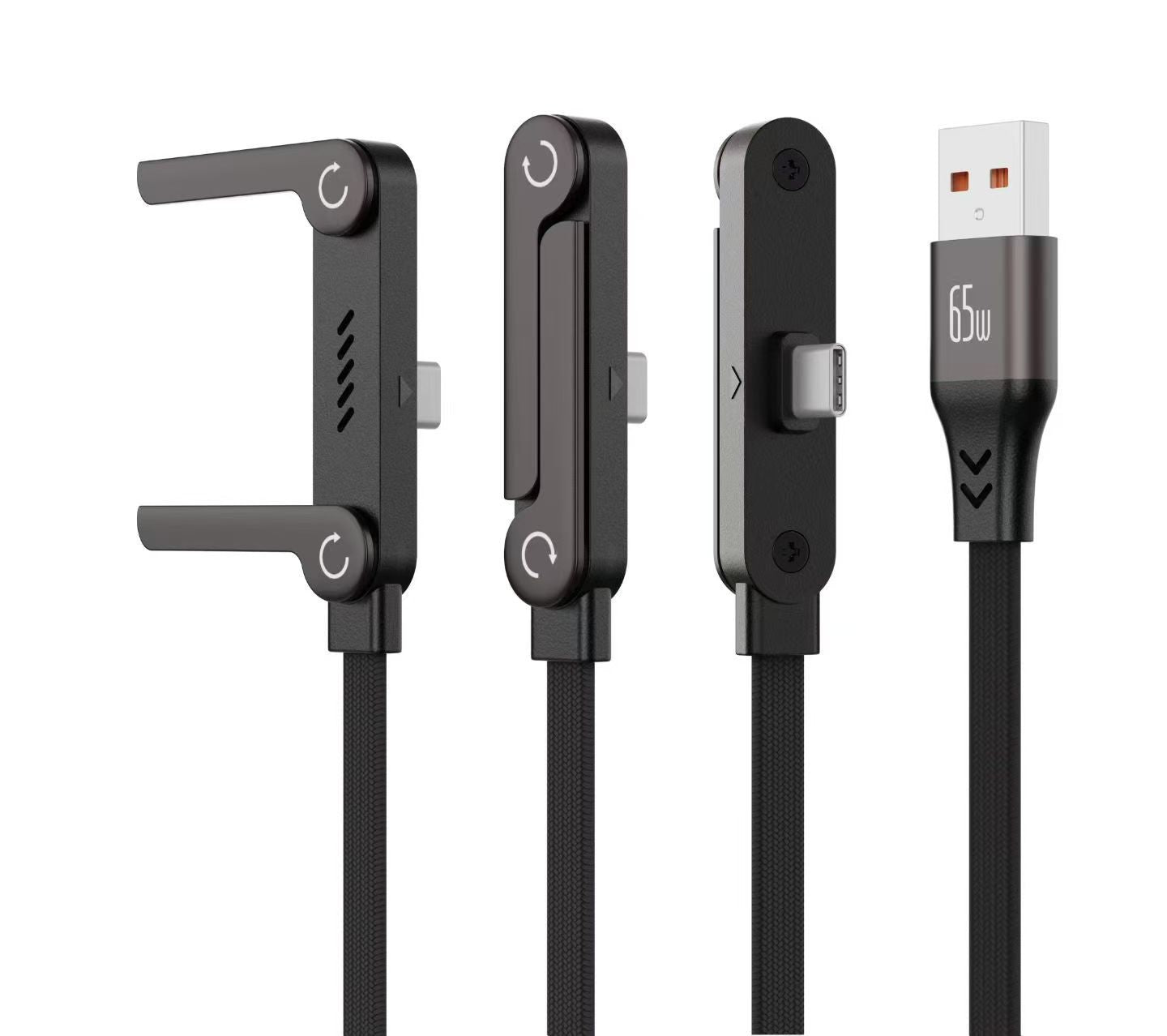 Foldable Fast-Charging Stand Cable, 240W, Portable, Compatible with All Smartphones, Fast-Charging Cable