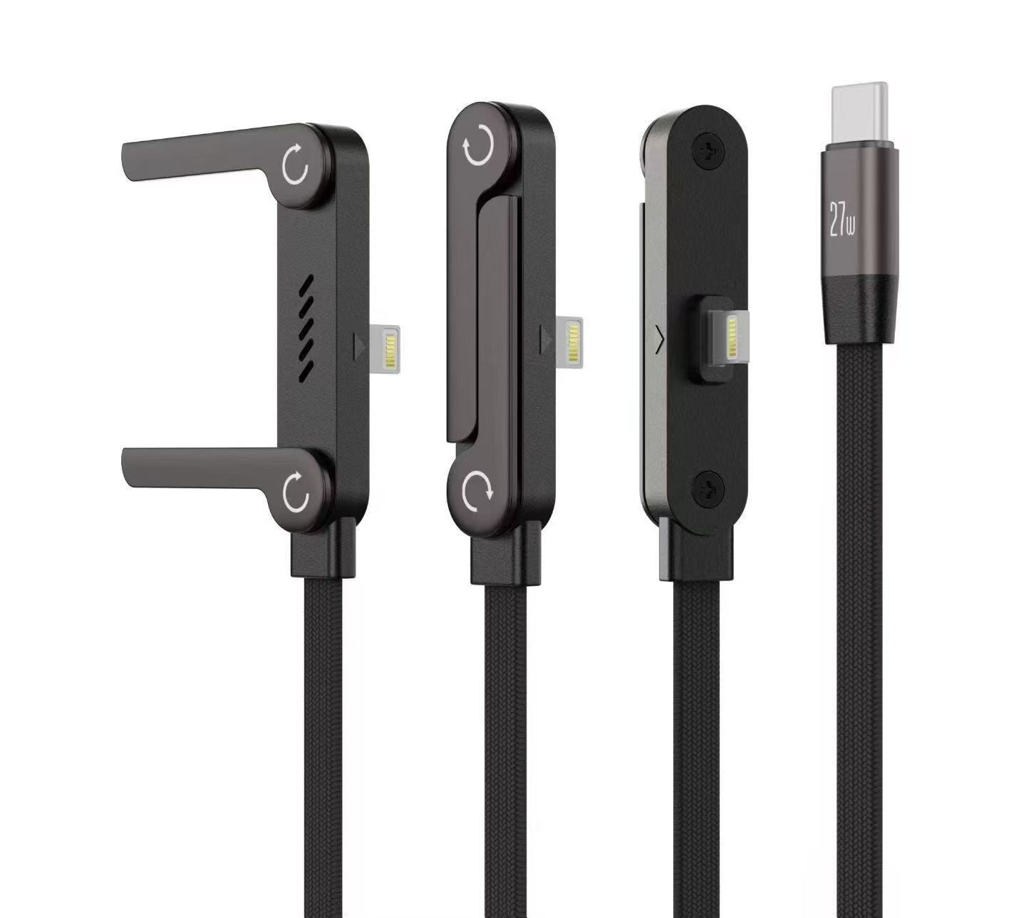 Foldable Fast-Charging Stand Cable, 240W, Portable, Compatible with All Smartphones, Fast-Charging Cable
