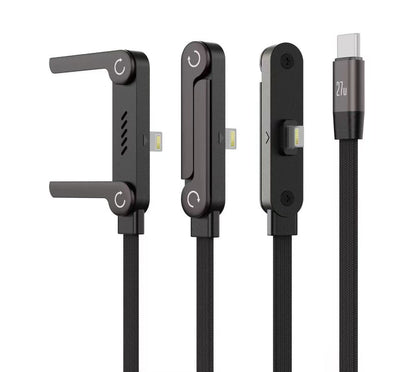 Foldable Fast-Charging Stand Cable, 240W, Portable, Compatible with All Smartphones, Fast-Charging Cable