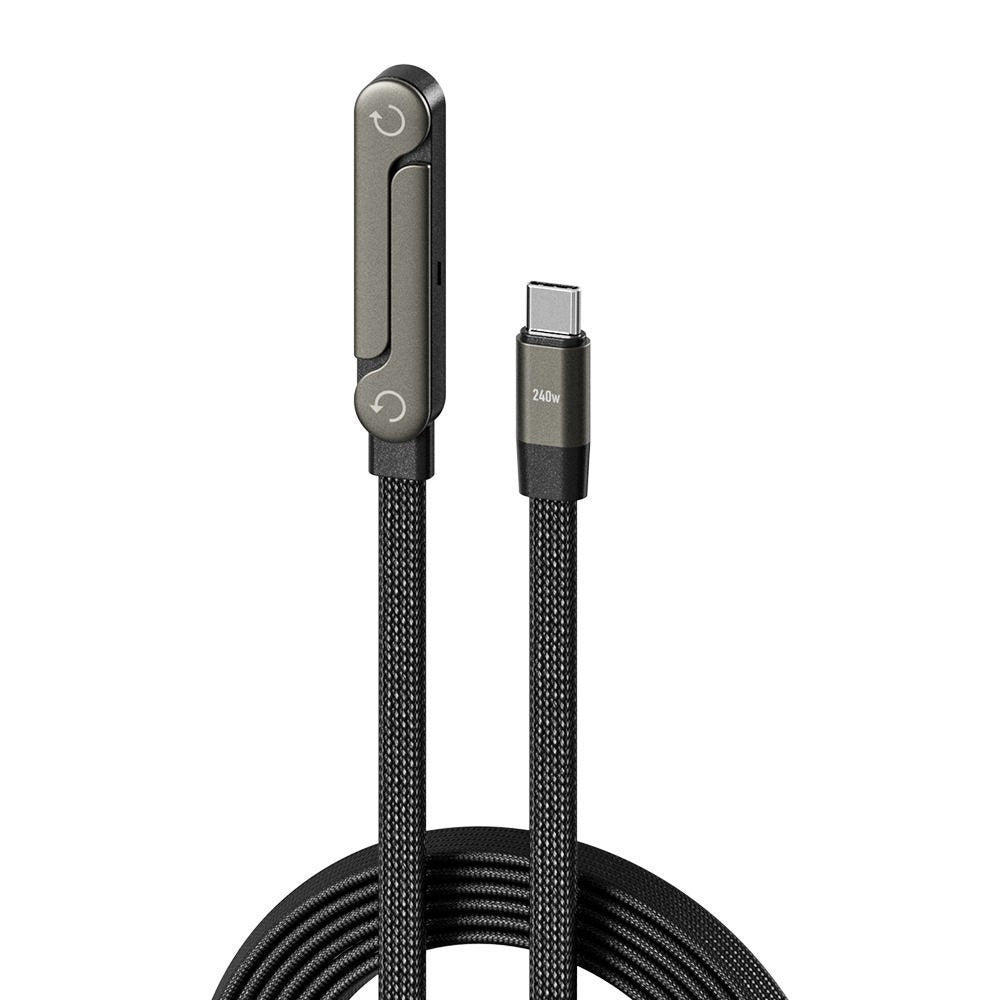Foldable Fast-Charging Stand Cable, 240W, Portable, Compatible with All Smartphones, Fast-Charging Cable