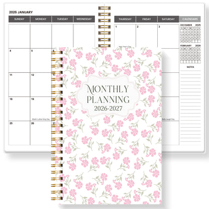 2026-2027 A5 Weekly & Monthly Planner – Jan 2026 to Dec 2027 Spiral Organizer with Calendar & Notes, School & Office Supplies