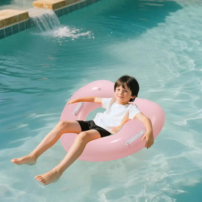 【Stylish】 Inflatable Pool Ring Heart Shape Pool Tubes Water Lifesaving Supplies for Beach Shower Wedding Bridal Engagement Graduation