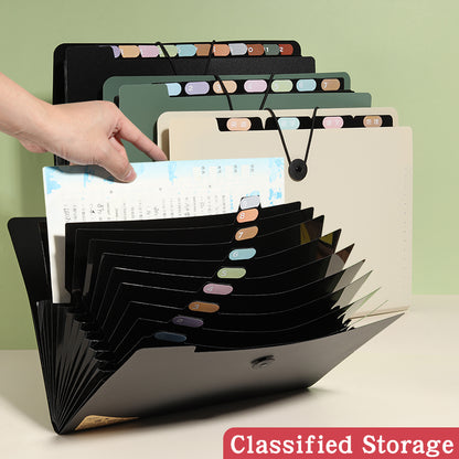 A4 File Folder Storage Bag 5/8/13 Layers Desktop Organizer for Test Papers School Stationery Office Supplies