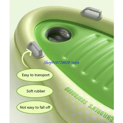 【Deal】 77HD Portable Inflatable Kids Raft Thickened PVC Material Secure Handles Beach Pool Toy