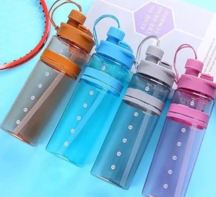 Drinking water Bottle Two Openings Tritan Material Plastic Sport Water bottle with drinking tube Baby mum pot 700ML