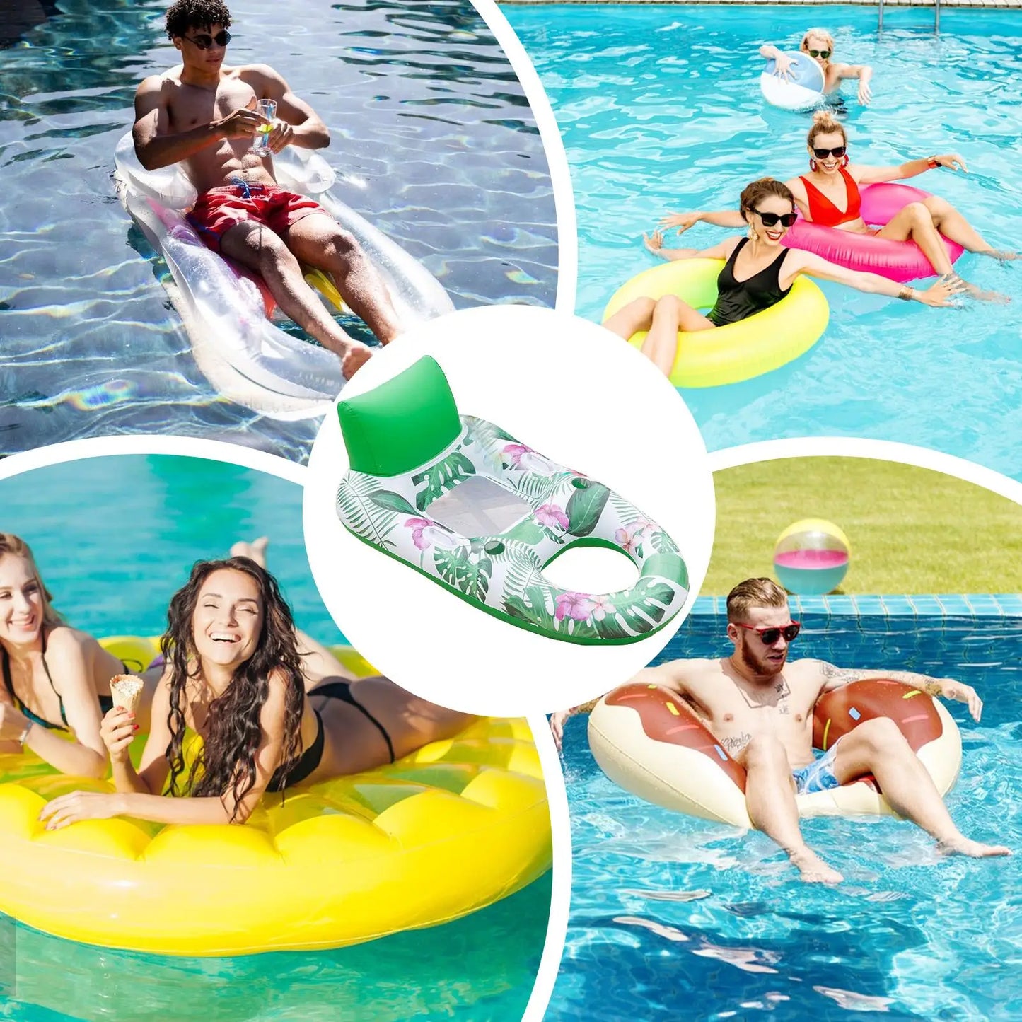 【Factory-direct】 Inflatable Pool Float PVC Inflatable Water Air Mattress Lounger Multi-Purpose Water Floating Bed For Amusement Park Traveling