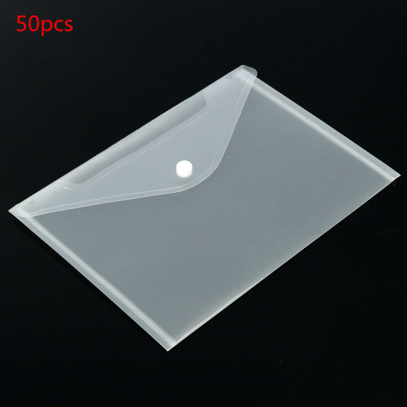 A5 Folder Bag Transparent Plastic Water Resistant File Holder File Paper Office Supplies Documents Protectors