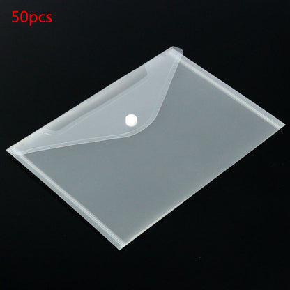 A5 Folder Bag Transparent Plastic Water Resistant File Holder File Paper Office Supplies Documents Protectors