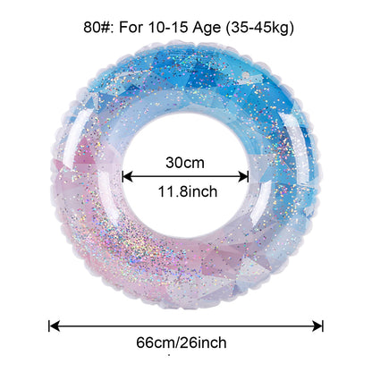 Diamond Inflatable Swimming Ring, Children Cute Pool Float Tube Decorations Swim Tubes Outdoor Pool Beach Water Floats for Aldul