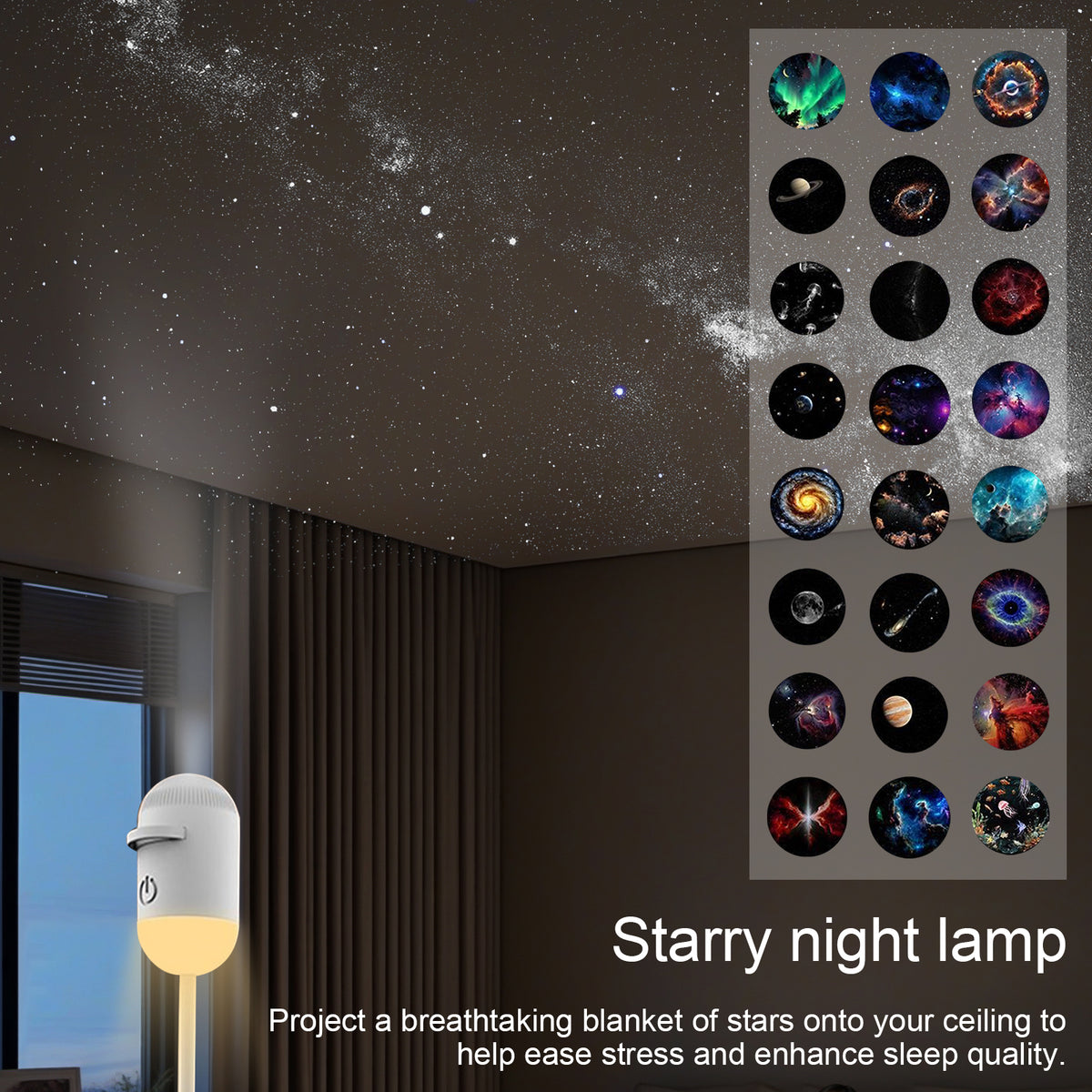 Mini  Star Projector Two In One Night Light Home Background Atmosphere Light Bedroom Car Decoration Children's