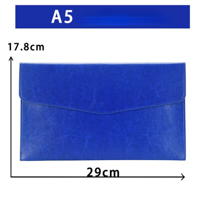 A6 A5 A4 Leather File Folder Data Package Document Bag Fashion Briefcase Data Contract Bill File Bag School Office Supplies