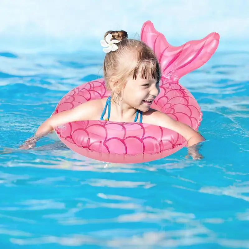 【Big-promotion】 Baby Swimming Float Floating Pool Ring Raft Mermaid Inflatable Trainer Accessories For Babies And Toddler For Beach And Puddle