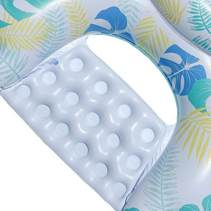 【Innovative】 Inflatable Pool Chair Floating Chair Lounge with Cup Holder Comfortable Blow up Floaties Versatile Water Lounger for Beach Lake