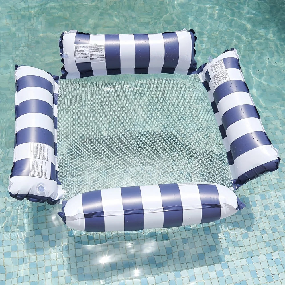 【Upgrade Your Style】 1pc Inflatable Pool Float Lounger, Swim Party Supplies, Multi-Color, Water Lounge Chair for Summer Vacations and Leisure