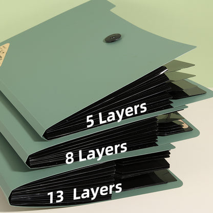 A4 File Folder Storage Bag 5/8/13 Layers Desktop Organizer for Test Papers School Stationery Office Supplies