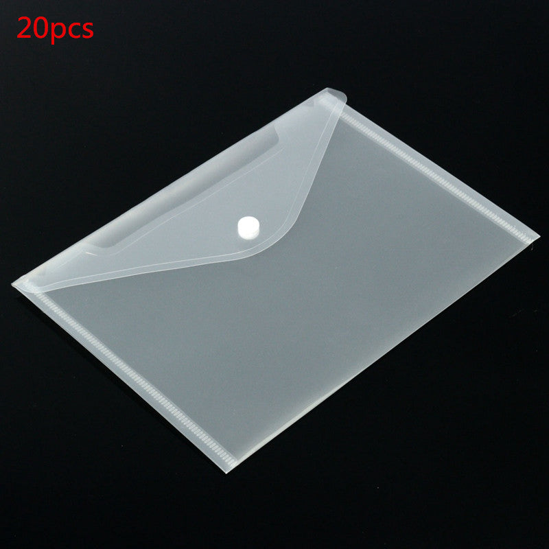 A5 Folder Bag Transparent Plastic Water Resistant File Holder File Paper Office Supplies Documents Protectors