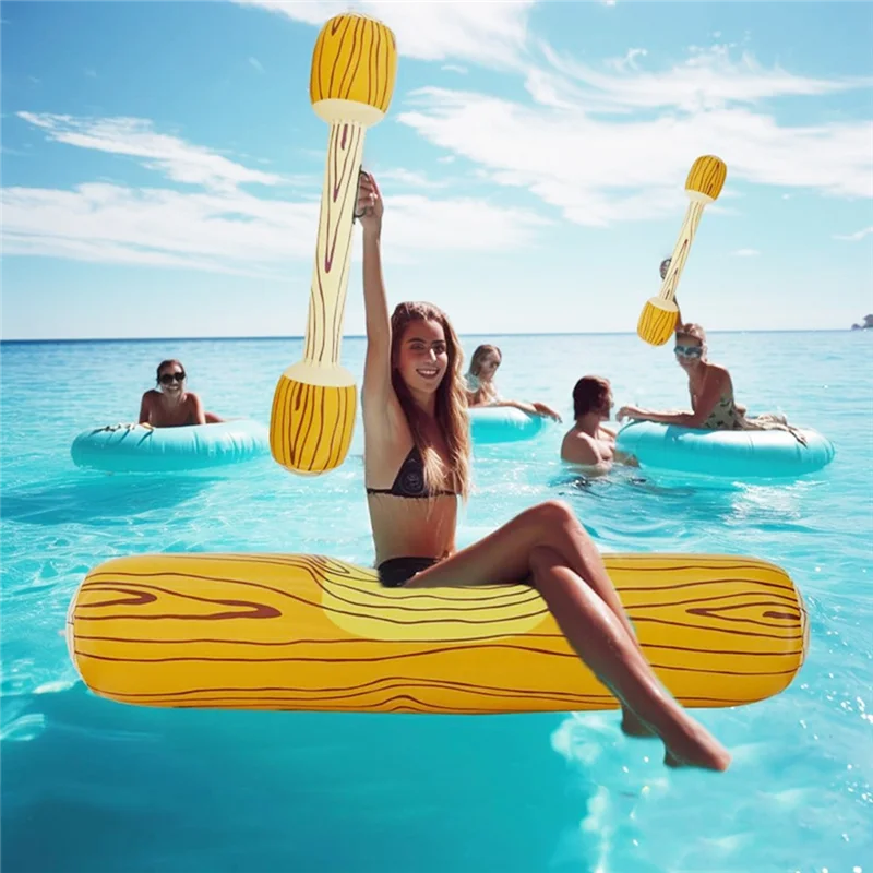 【Top Selling Item】 Excellent-Inflatable Floating Row Toys, Children Pool-Party Set Log Rafts To Float Toys For Summer Beach Games