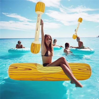 【Top Selling Item】 Excellent-Inflatable Floating Row Toys, Children Pool-Party Set Log Rafts To Float Toys For Summer Beach Games