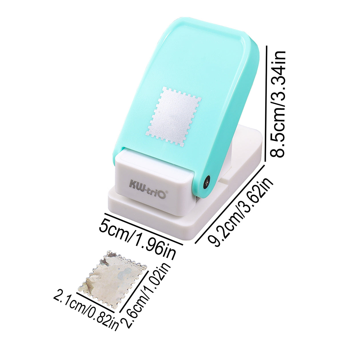 Stamp Shaped Paper Punch, Portable Hole Puncher for Crafts, Scrapbooking Supplies, DIY Card Making & Paper Crafting Tool
