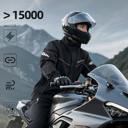 Waterproof Raincoat Pants Rain Jacket Windproof Rainsuit for Motorcycle Riders Travel